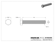 McMaster 93190A858 Hex Head Screw SS, 5/8"-11, Coarse, 4 In Lg