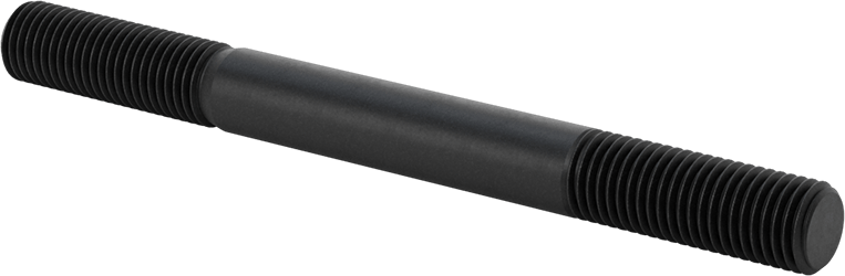 McMaster 93275A063 Black-Oxide Steel Threaded on Both Ends Setup Stud, M16 x 2 mm Thread Size, 47 mm Thread Lengths, 175 mm Long