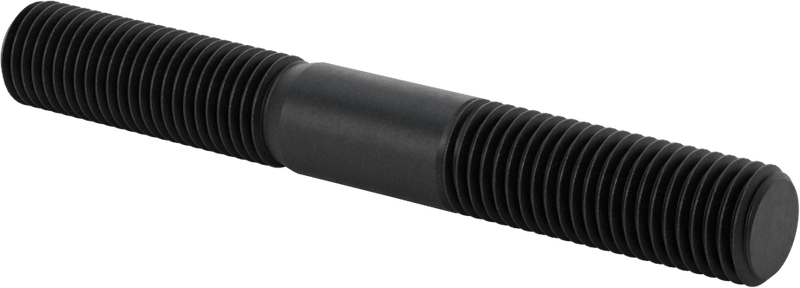 McMaster 93275A066 Black-Oxide Steel Threaded on Both Ends Setup Stud, M16 x 2 mm Thread Size, 47 mm Thread Lengths, 125 mm Long