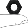 McMaster 94166A160 Black-Oxide High-Strength Steel Hex Nut, Class 10, M12 x 1.75 mm Thread Size, Pack of 10