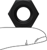 McMaster 94166A170 Black-Oxide High-Strength Steel Hex Nut, Class 10, M14 x 2 mm Thread Size, Pack of 5