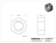 McMaster 94166A170 Black-Oxide High-Strength Steel Hex Nut, Class 10, M14 x 2 mm Thread Size, Pack of 5