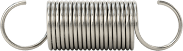 McMaster 9433K751 302 Stainless Steel Extension Spring with Hook Ends 1.75" Long, 0.5" OD, 0.041" Wire Diameter