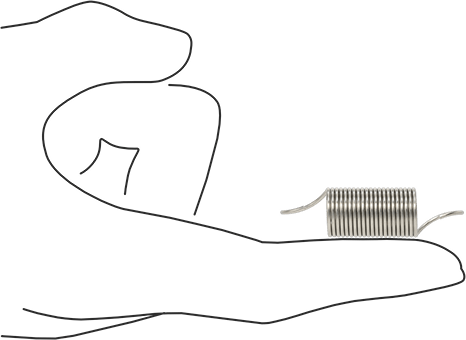 McMaster 9433K751 302 Stainless Steel Extension Spring with Hook Ends 1.75" Long, 0.5" OD, 0.041" Wire Diameter