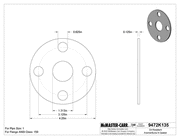 McMaster 9472K633 Oil-Resistant Aramid-Reinforced Buna-N Gasket with Bolt Holes, for 1 Pipe Size, ANSI Class 150 Thickness 1/8 in