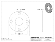 McMaster 9472K635 Oil-Resistant Aramid/Buna-N Gasket with Bolt Holes, for 1-1/2 Pipe Size, ANSI Class 150, 1/8" Thick