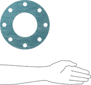 McMaster 9472K641 Oil-Resistant Aramid/Buna-N Gasket with Bolt Holes, for 4 Pipe Size, ANSI Class 150, 1/8" Thick