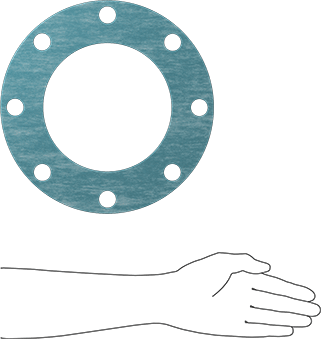 McMaster 9472K643 Oil-Resistant Aramid/Buna-N Gasket with Bolt Holes, for 6 Pipe Size, ANSI Class 150, 1/8" Thick
