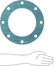McMaster 9472K644 Oil-Resistant Aramid/Buna-N Gasket with Bolt Holes, for 8 Pipe Size, ANSI Class 150, 1/8" Thick