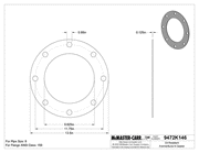McMaster 9472K644 Oil-Resistant Aramid/Buna-N Gasket with Bolt Holes, for 8 Pipe Size, ANSI Class 150, 1/8" Thick