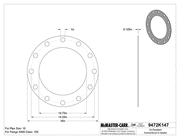 McMaster 9472K645 Oil-Resistant Aramid/Buna-N Gasket with Bolt Holes, for 10 Pipe Size, ANSI Class 150