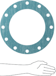 McMaster 9472K645 Oil-Resistant Aramid/Buna-N Gasket with Bolt Holes, for 10 Pipe Size, ANSI Class 150