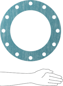 McMaster 9472K645 Oil-Resistant Aramid/Buna-N Gasket with Bolt Holes, for 10 Pipe Size, ANSI Class 150