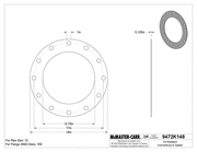 McMaster 9472K646 Oil-Resistant Aramid/Buna-N Gasket with Bolt Holes, for 12 Pipe Size, ANSI Class 150, 1/8" Thick