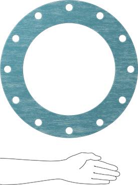 McMaster 9472K646 Oil-Resistant Aramid/Buna-N Gasket with Bolt Holes, for 12 Pipe Size, ANSI Class 150, 1/8" Thick