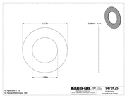 McMaster 9472K615 Oil-Resistant Aramid/Buna-N Gasket for 1-1/2 Pipe Size, ANSI Class 150, 1/16" Thick