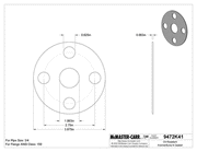 McMaster 9472K632 Oil-Resistant Aramid-Reinforced Buna-N Gasket with Bolt Holes, for 3/4 Pipe Size, ANSI Class 150, 1/16 in Thickness