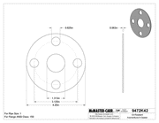 McMaster 9472K633 Oil-Resistant Aramid-Reinforced Buna-N Gasket with Bolt Holes, for 1 Pipe Size, ANSI Class 150 1/16 in thickness