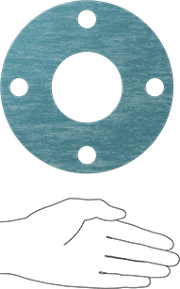 McMaster 9472K637 Oil-Resistant Aramid-Reinforced Buna-N Gasket with Bolt Holes, for 2-1/2 Pipe Size, ANSI Class 150