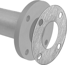 McMaster 9472K635 Oil-Resistant Aramid/Buna-N Gasket with Bolt Holes, for 1-1/2 Pipe Size, ANSI Class 150, 1/16" Thick