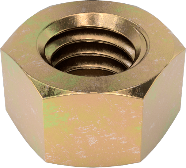 McMaster 94895A031 SAE Grade 8 High-Strength Steel Hex Nut, Zinc-Yellow-Chromate-Plated, 3/8"-16 Thread Size, Pack of 100