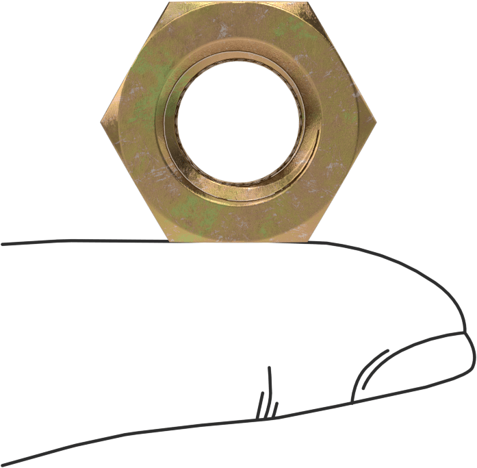 McMaster 94895A823 SAE Grade 8 High-Strength Steel Hex Nut, Pack of 50, Zinc-Yellow-Chromate-Plated, 1/2"-13 Thread