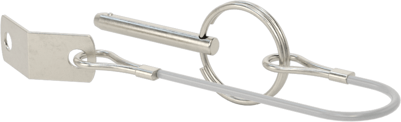 McMaster 94975A308 18-8 Stainless Steel Ring-Grip Quick-Release Pin, with Lanyard, 3/16" Diameter, 1-1/8" Usable Length