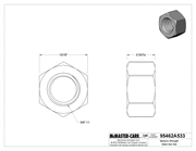 McMaster 95462A533 Hex Nut,Zinc Plated,Grade 5,5/8"-11,PK25