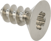 McMaster 95893A233 Flat Head Thread-Forming Screws for Plastic, 18-8 Stainless Steel, Torx Drive, M4 Screw Size, 10 mm Long, Pack of 25