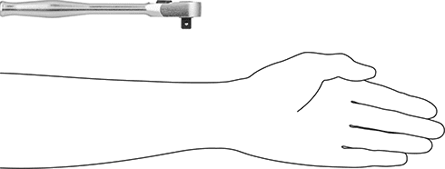 McMaster 9597N112 3/8" Square Drive Foreign Object Damage (Fod) Prevention Ratchet Wrench