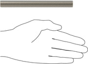 McMaster 96545A246 Fully Threaded Corrosion Resistant Rod Grade B8m 316 SS, 5/8"-11 Thread Size, 6" Long