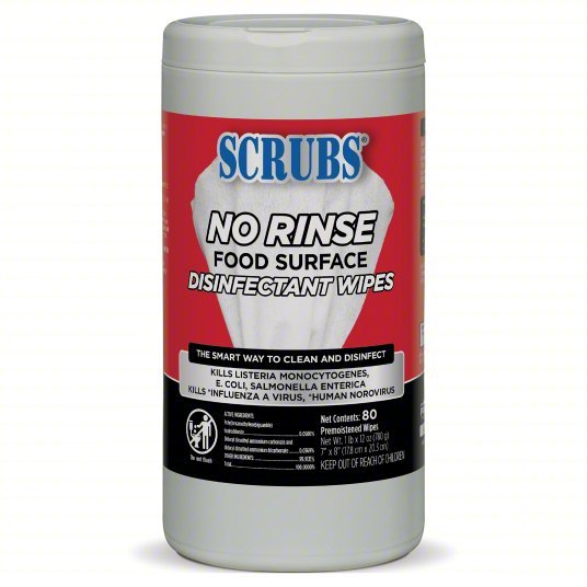 Scrubs 97080 Disinfecting Wipes, Fresh, 80 ct