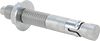 McMaster 97110A622 Galvanized Steel Wedge Anchors for Concrete, 1/2" Diameter, 3-3/4" Long, Pack of 25