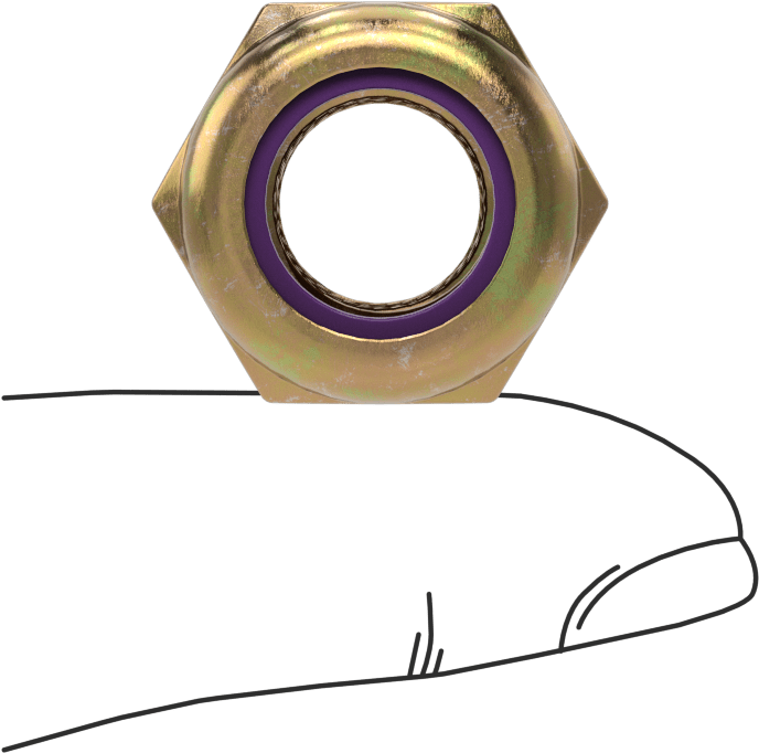 McMaster 97135A250 High-Strength Steel Nylon-Insert Locknut, Pack of 10, Grade 8, Zinc Yellow-Chromate Plated, 1/2"-13 Thread