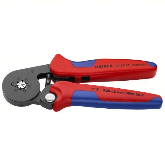 Knipex 97 53 14 Crimper Insulated Single Ferrules/Non-Insulated Single Ferrules, Hexagon Crimp, 28 AWG