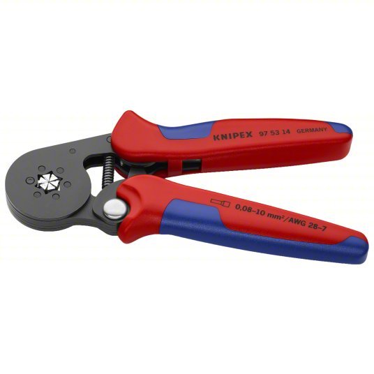 Knipex 97 53 14 Crimper Insulated Single Ferrules/Non-Insulated Single Ferrules, Hexagon Crimp, 28 AWG