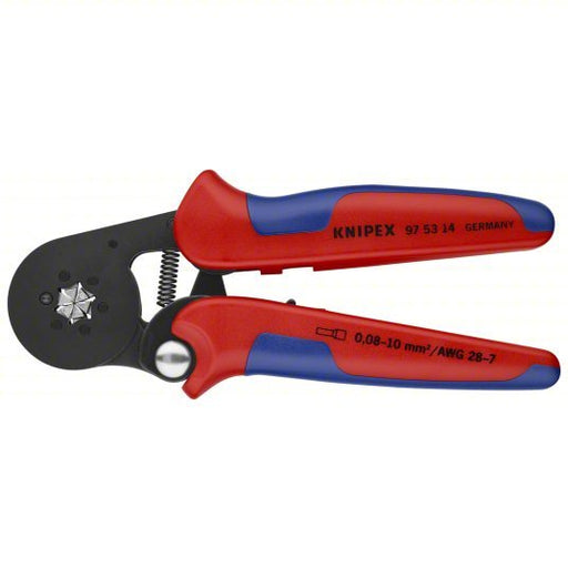 Knipex 97 53 14 Crimper Insulated Single Ferrules/Non-Insulated Single Ferrules, Hexagon Crimp, 28 AWG