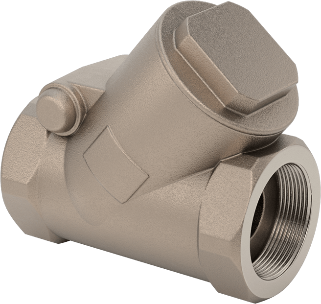 McMaster 9770K68 High-Flow Threaded Check Valve, Bronze Body, 2 NPT Female, 200 Pressure Class