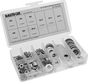 McMaster 98018A424 Zinc-Plated Steel Washer Assortment Metric Sizes, 825 Pieces