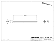 McMaster 98338A110 Zinc-Plated Carbon Steel Cotter Pins 1/16" Diameter, 1" Long PK100
