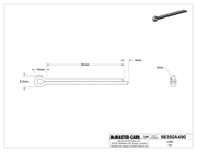 McMaster 98350A490 Cotter Pin Zinc-Plated Spring Steel, 5 mm Diameter, 63 mm Long