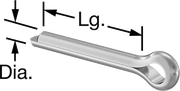McMaster 98338A125 Zinc-Plated Carbon Steel Cotter Pins 1/16" Diameter, 2" Long PK100