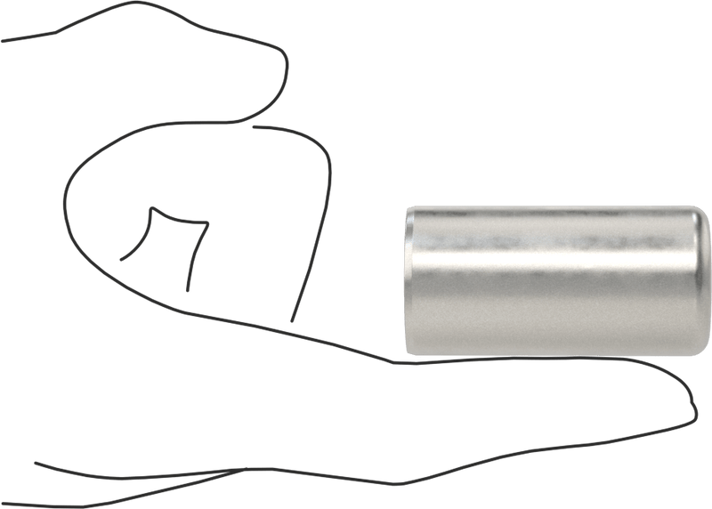 McMaster 98381A912 Dowel Pin, 4140 Alloy Steel, 1" Diameter, 2" Long