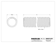 McMaster 99067A251 Medium-Strength Threaded Rod Class 8.8 Zinc-Plated Steel, M10 x 1.5 mm Thread, 1 M Long