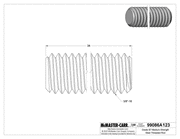 McMaster 99086A123 Grade B7 Medium-Strength Steel Threaded Rod Zinc Yellow-Chromate Plated, 3/8"-16 Thread Size, 3 Feet Long