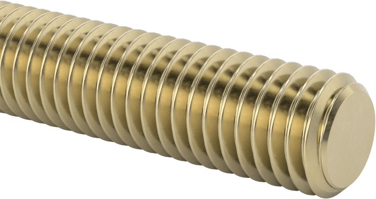 McMaster 99086A129 Grade B7 Medium-Strength Steel Threaded Rod Zinc Yellow-Chromate Plated, 1/2"-13 Thread Size, 3 Feet Long