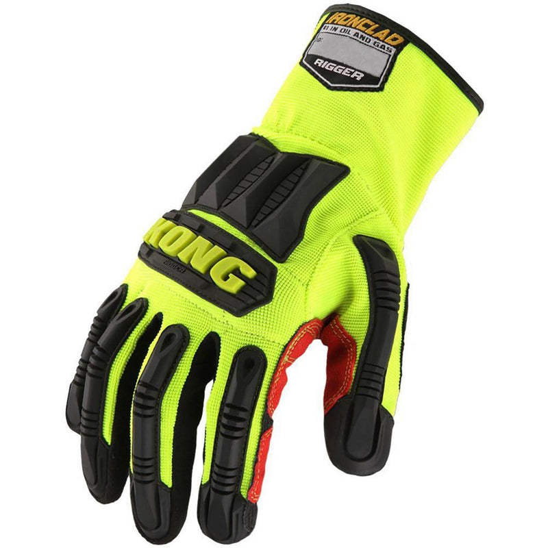 Kong KRIG-02-S Mechanics Gloves S (7), Riggers Glove, Synthetic Leather, ANSI Cut Level A2, Palm Side, 1 PR