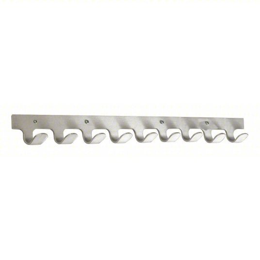 Glaro 230SA Coat Hook 2 in, 1 1/2 in Dp, 30 in, Aluminum, Satin Aluminum Finish
