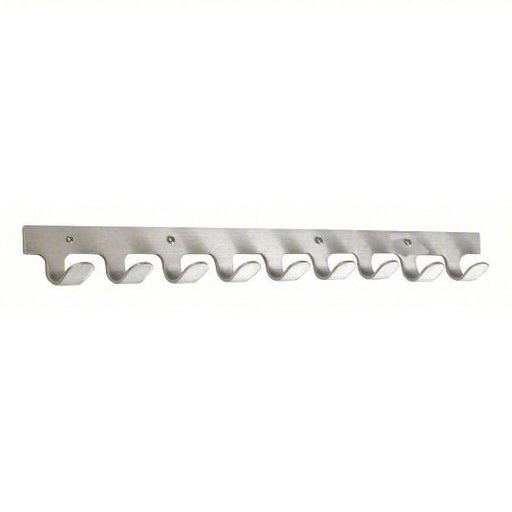 Glaro 230SA Coat Hook 2 in, 1 1/2 in Dp, 30 in, Aluminum, Satin Aluminum Finish