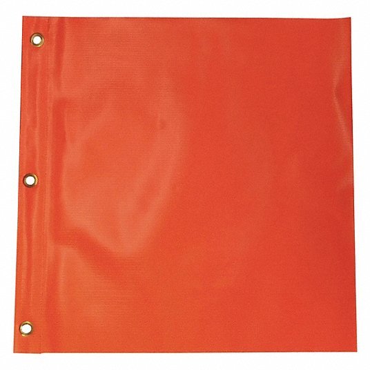 Redwood RW9RW13 Handheld Warning Flag, Fluorescent Orange, Width: 18"